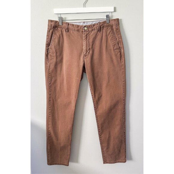 Bonobos Men's Brown Slim Style Chino Pants - Size 32/33 - Picture 1 of 10